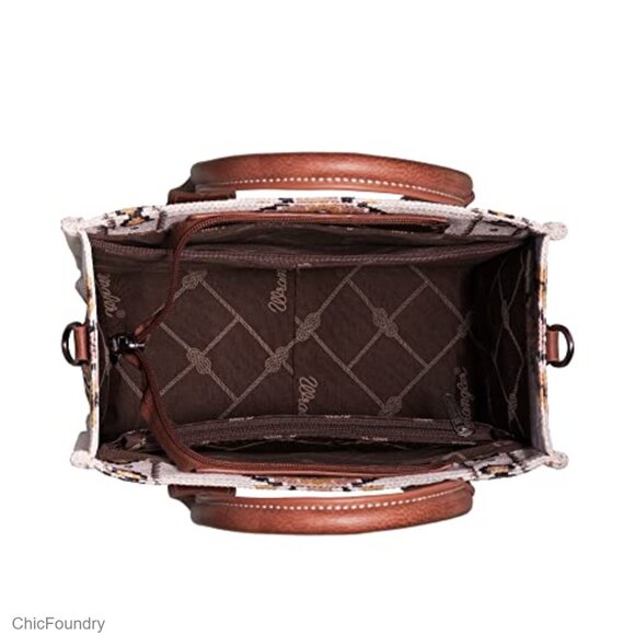 Structured Tote Bag with Guitar Strap, 2 Zip Pockets, Everyday Purse - Picture 6 of 7